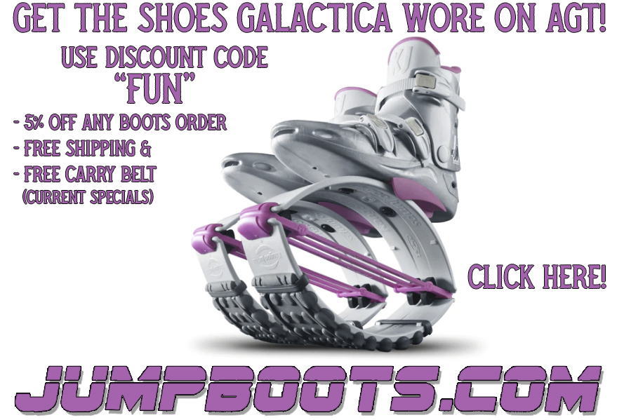 Kangoo Jumps, the shoes that Galactica wore on AGT discount code