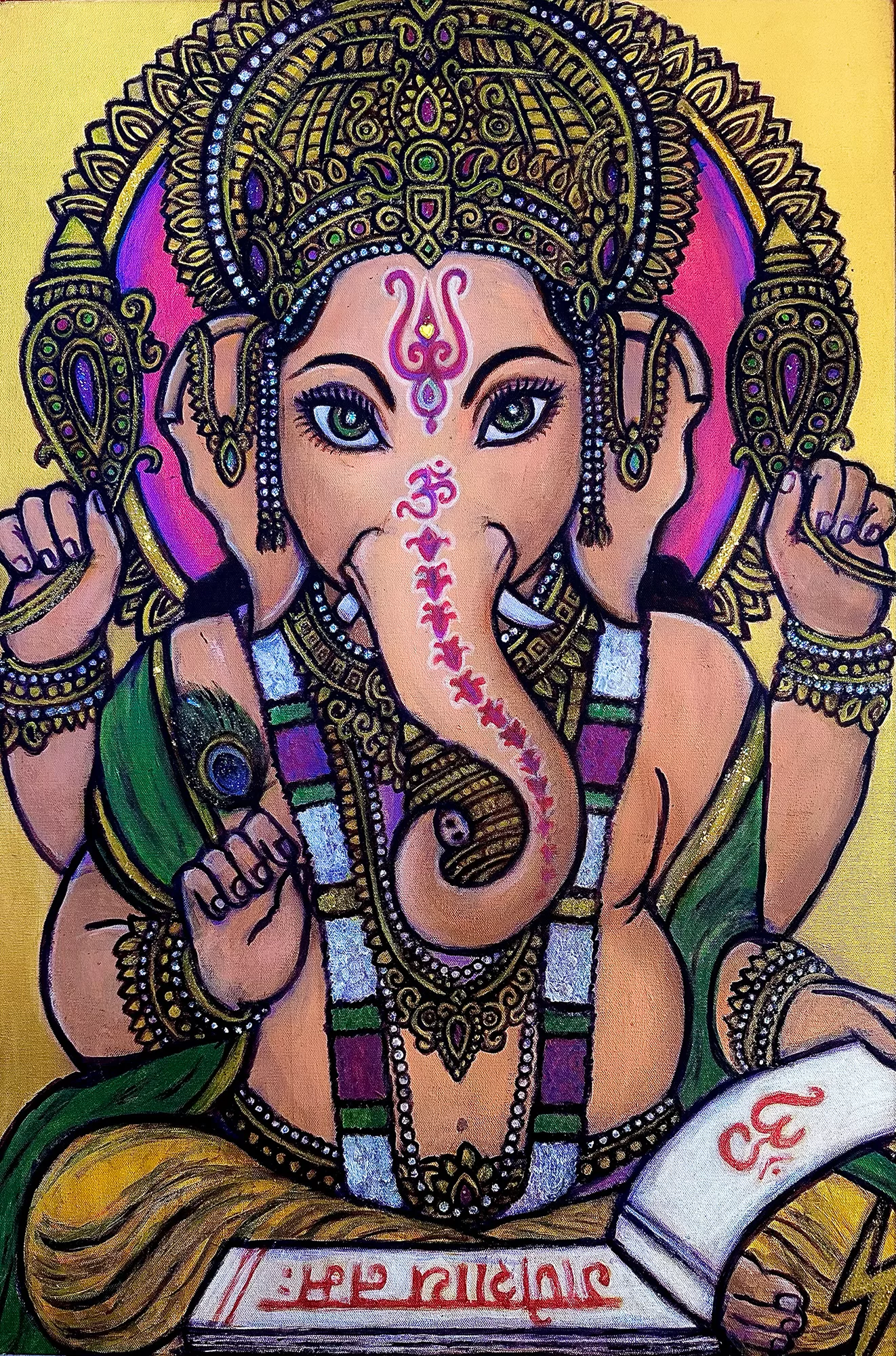 painting of Ganesha by Galactica